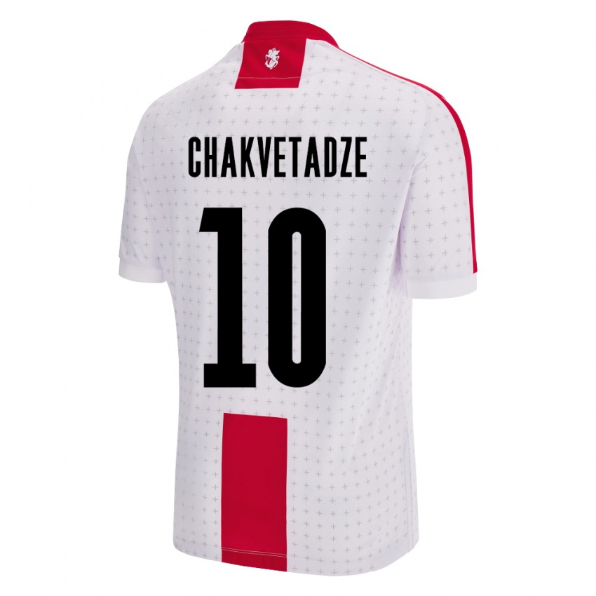 Kinder Georgien Giorgi Chakvetadze #10 Weiß Heimtrikot Trikot 24-26 T-Shirt