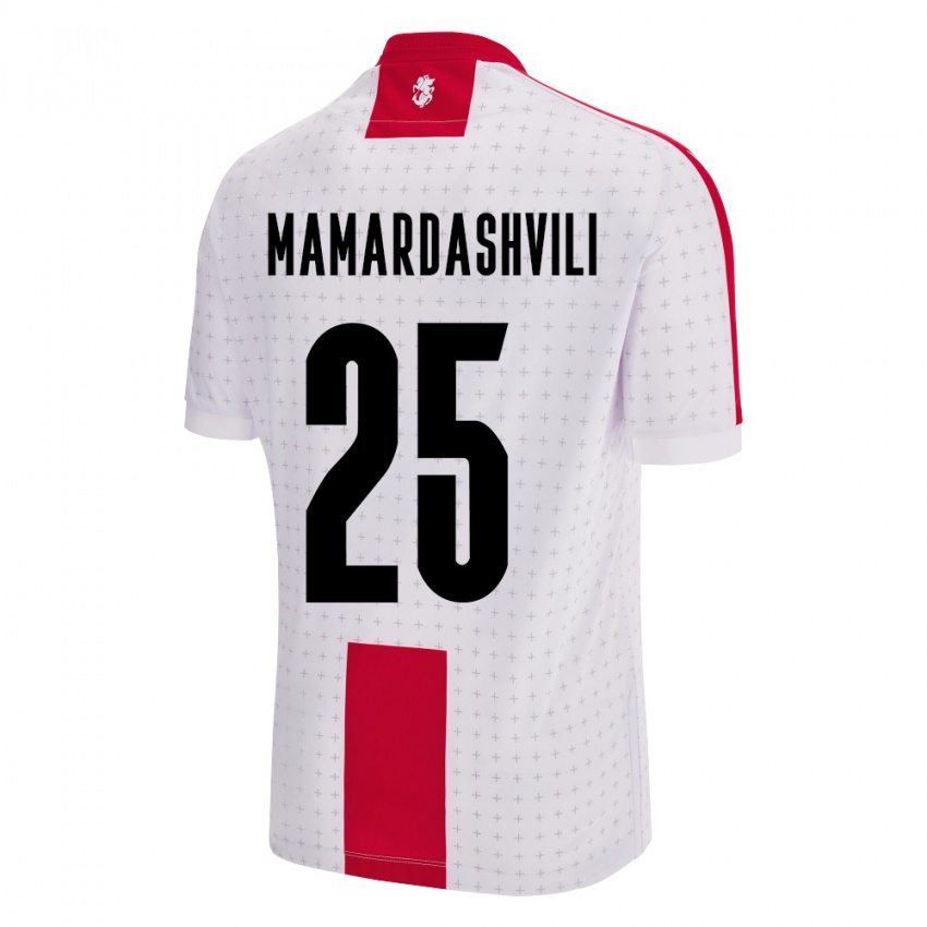 Kinder Georgien Giorgi Mamardashvili #25 Weiß Heimtrikot Trikot 24-26 T-Shirt