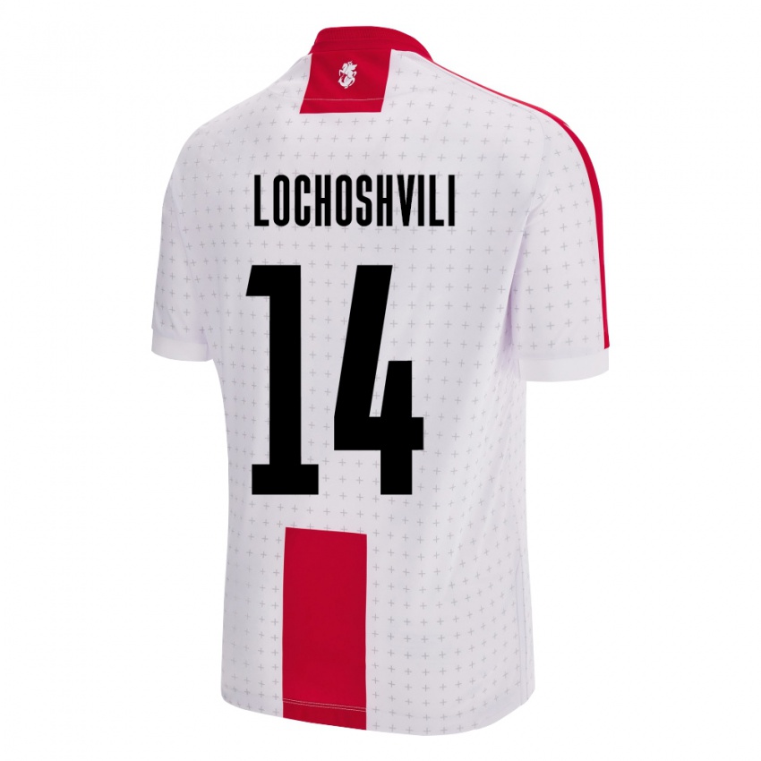 Kinder Georgien Luka Lochoshvili #14 Weiß Heimtrikot Trikot 24-26 T-Shirt