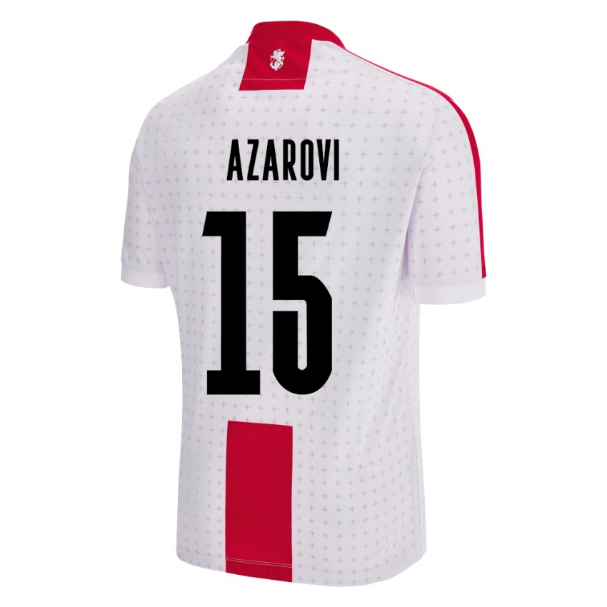 Kinder Georgien Irakli Azarovi #15 Weiß Heimtrikot Trikot 24-26 T-Shirt