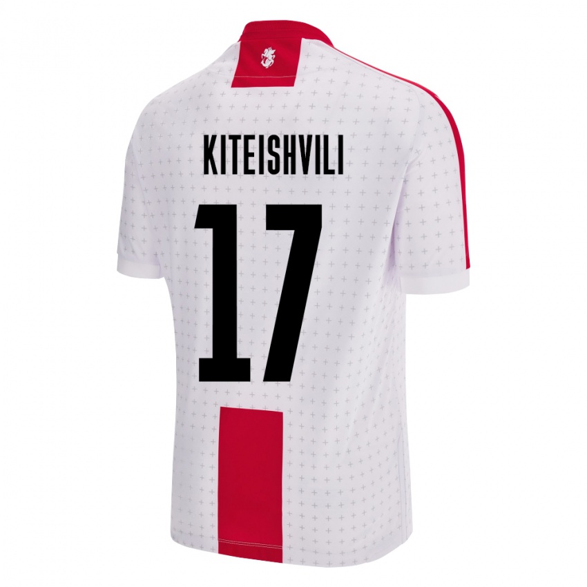 Kinder Georgien Otar Kiteishvili #17 Weiß Heimtrikot Trikot 24-26 T-Shirt