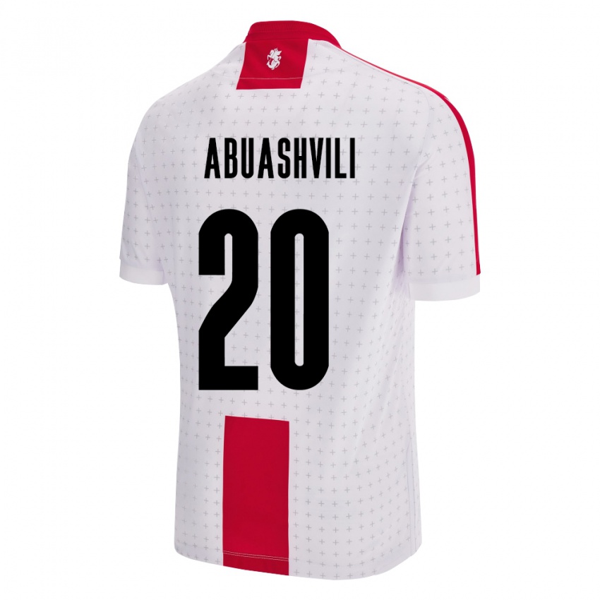 Kinder Georgien Giorgi Abuashvili #20 Weiß Heimtrikot Trikot 24-26 T-Shirt