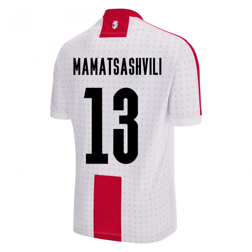 Kinder Georgien Saba Mamatsashvili #13 Weiß Heimtrikot Trikot 24-26 T-Shirt