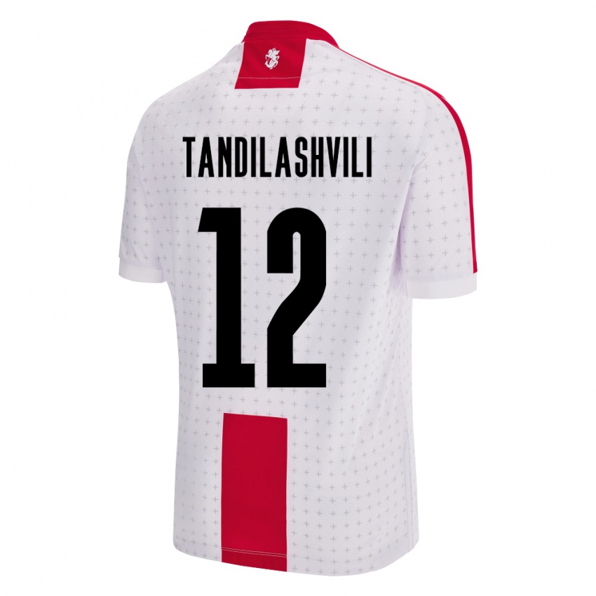 Kinder Georgien Levan Tandilashvili #12 Weiß Heimtrikot Trikot 24-26 T-Shirt