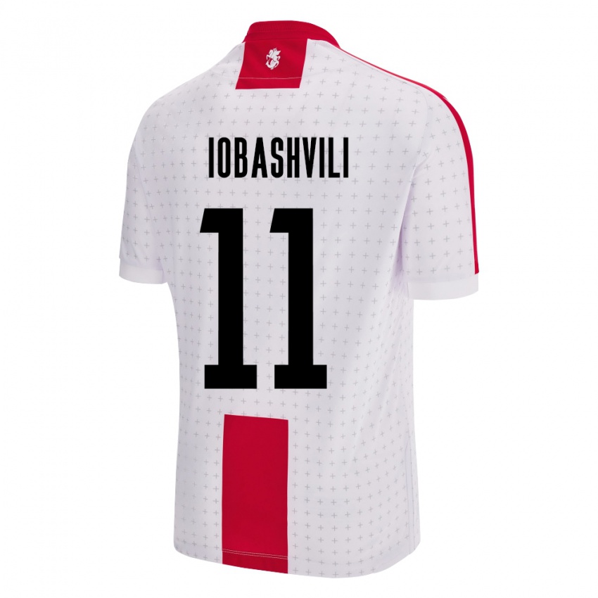 Kinder Georgien Jaduli Iobashvili #11 Weiß Heimtrikot Trikot 24-26 T-Shirt