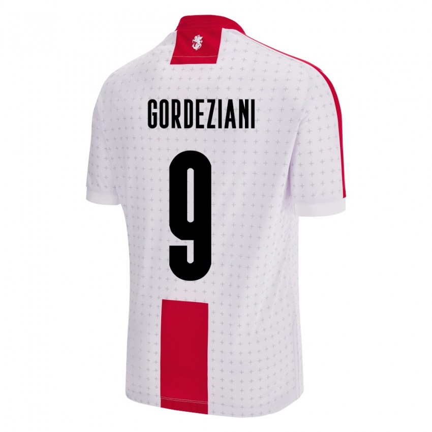 Kinder Georgien Vasilios Gordeziani #9 Weiß Heimtrikot Trikot 24-26 T-Shirt