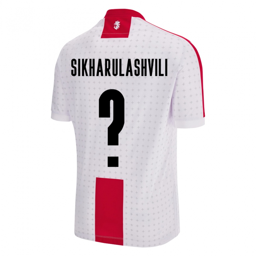 Kinder Georgien Nika Sikharulashvili #0 Weiß Heimtrikot Trikot 24-26 T-Shirt