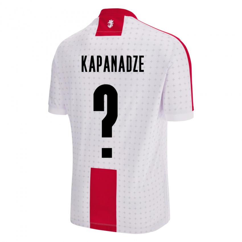 Kinder Georgien Avto Kapanadze #0 Weiß Heimtrikot Trikot 24-26 T-Shirt