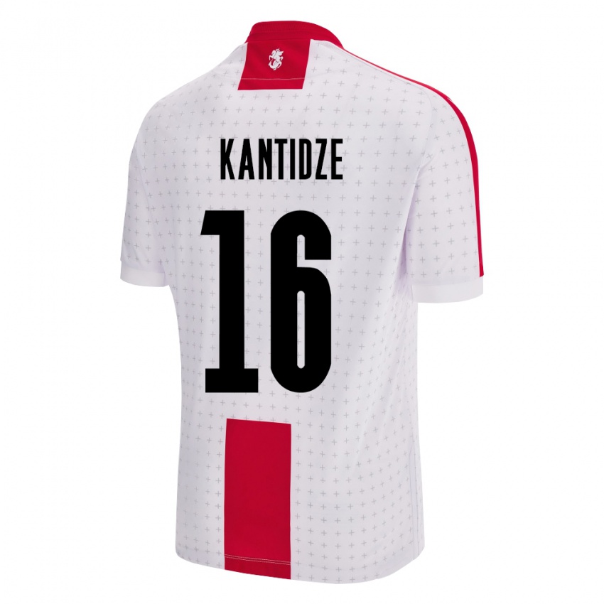 Kinder Georgien Nikoloz Kantidze #16 Weiß Heimtrikot Trikot 24-26 T-Shirt