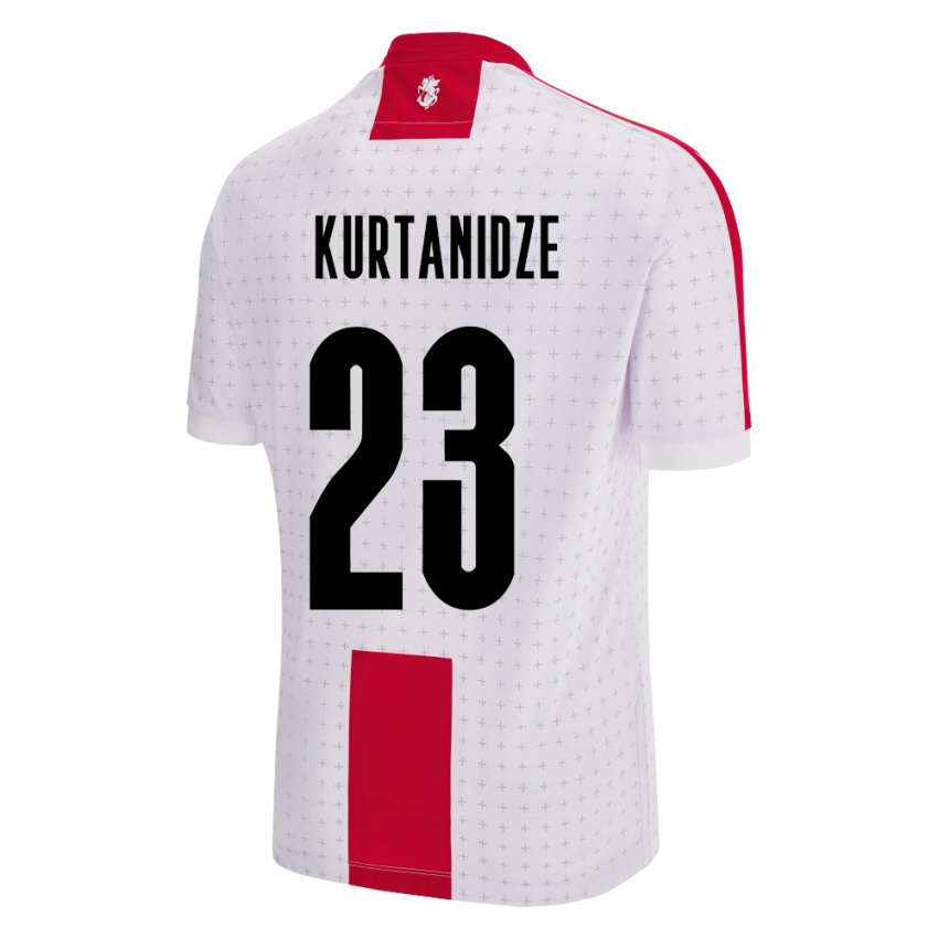 Kinder Georgien Revaz Kurtanidze #23 Weiß Heimtrikot Trikot 24-26 T-Shirt