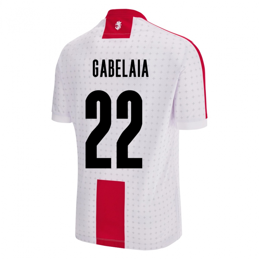 Kinder Georgien Svetalna Gabelaia #22 Weiß Heimtrikot Trikot 24-26 T-Shirt