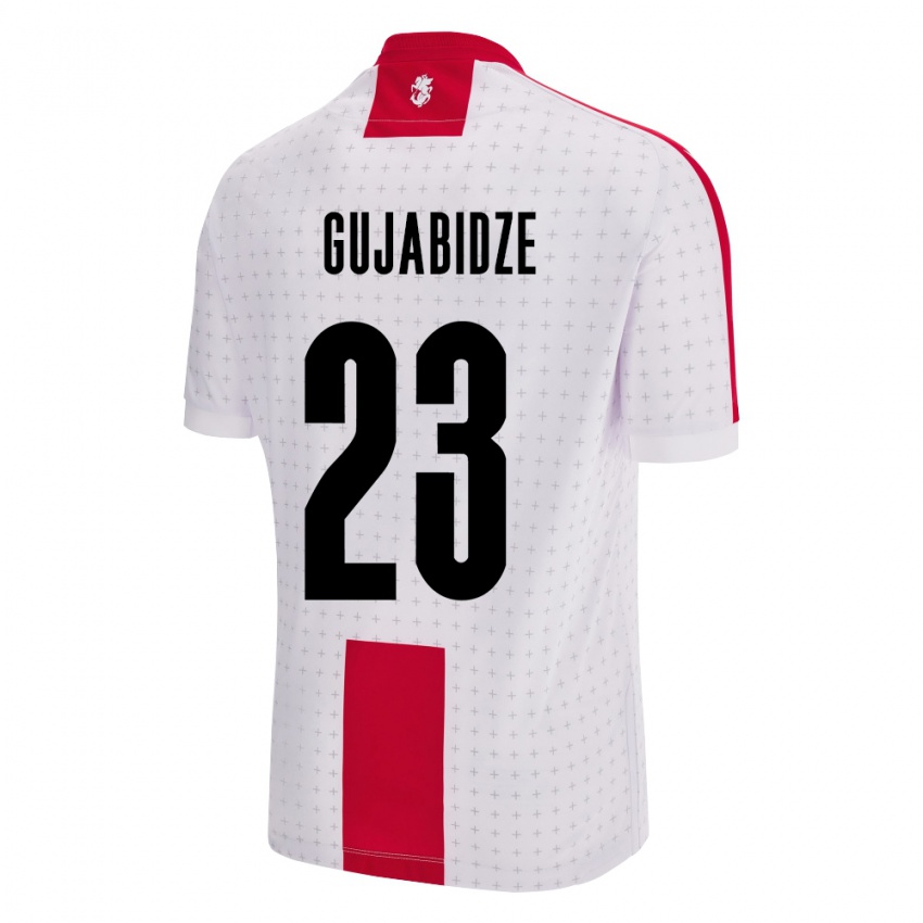 Kinder Georgien Nino Gujabidze #23 Weiß Heimtrikot Trikot 24-26 T-Shirt