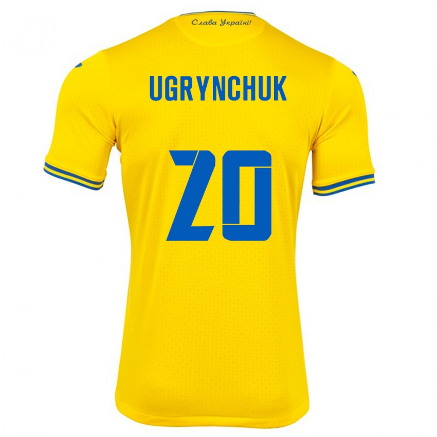 Kinder Ukraine Artem Ugrynchuk #20 Gelb Heimtrikot Trikot 24-26 T-Shirt