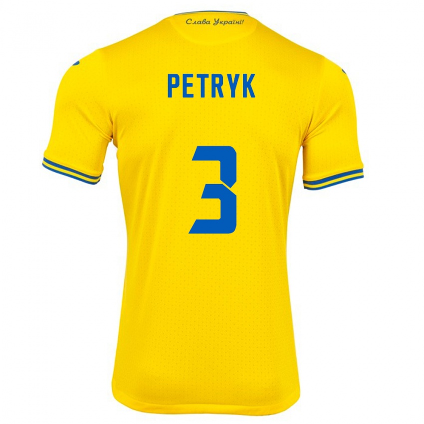 Kinder Ukraine Anna Petryk #3 Gelb Heimtrikot Trikot 24-26 T-Shirt