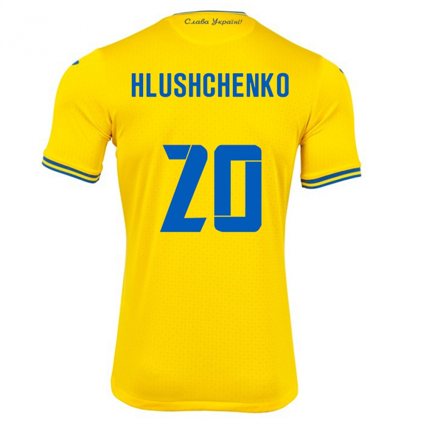 Kinder Ukraine Inna Hlushchenko #20 Gelb Heimtrikot Trikot 24-26 T-Shirt