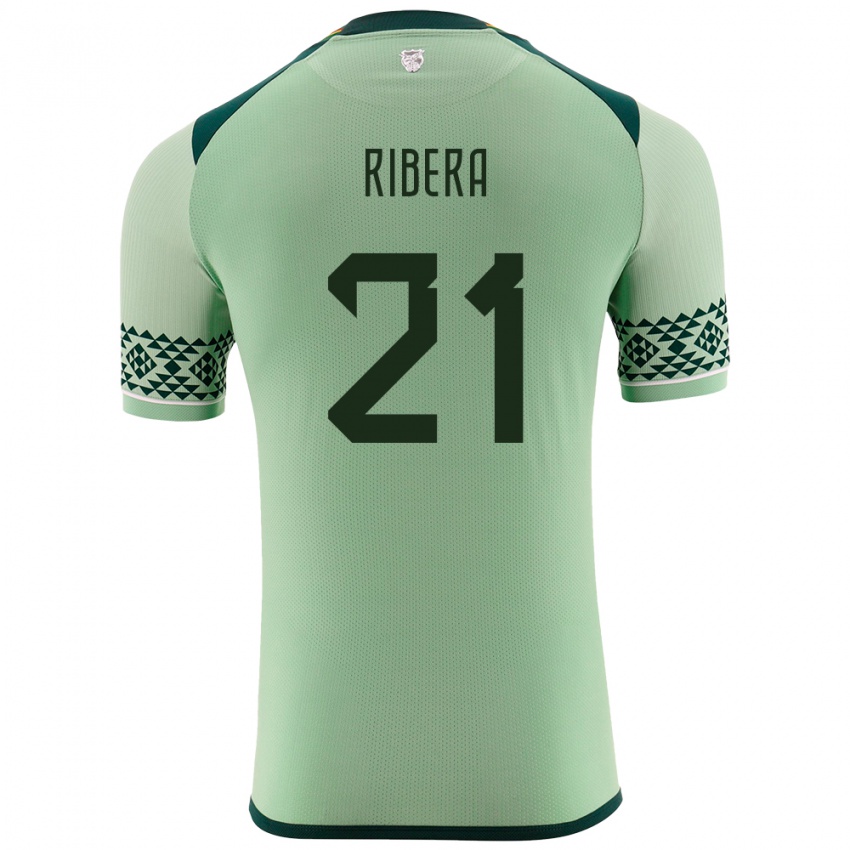 Kinder Bolivien Daniel Ribera #21 Hellgrün Heimtrikot Trikot 24-26 T-Shirt