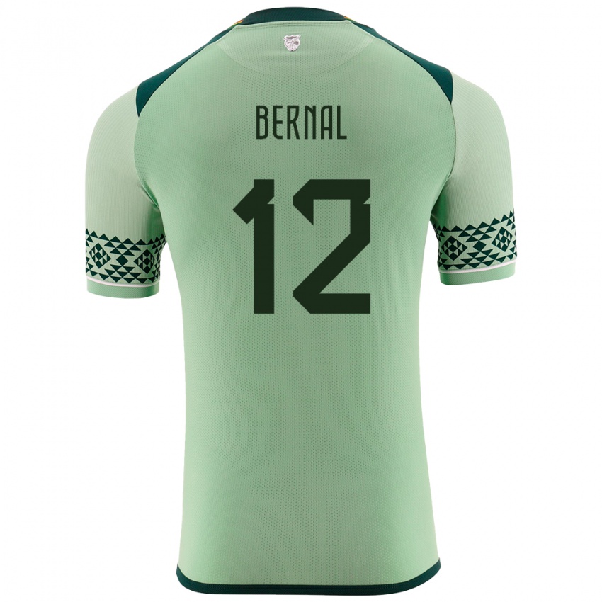 Kinder Bolivien Joel Bernal #12 Hellgrün Heimtrikot Trikot 24-26 T-Shirt