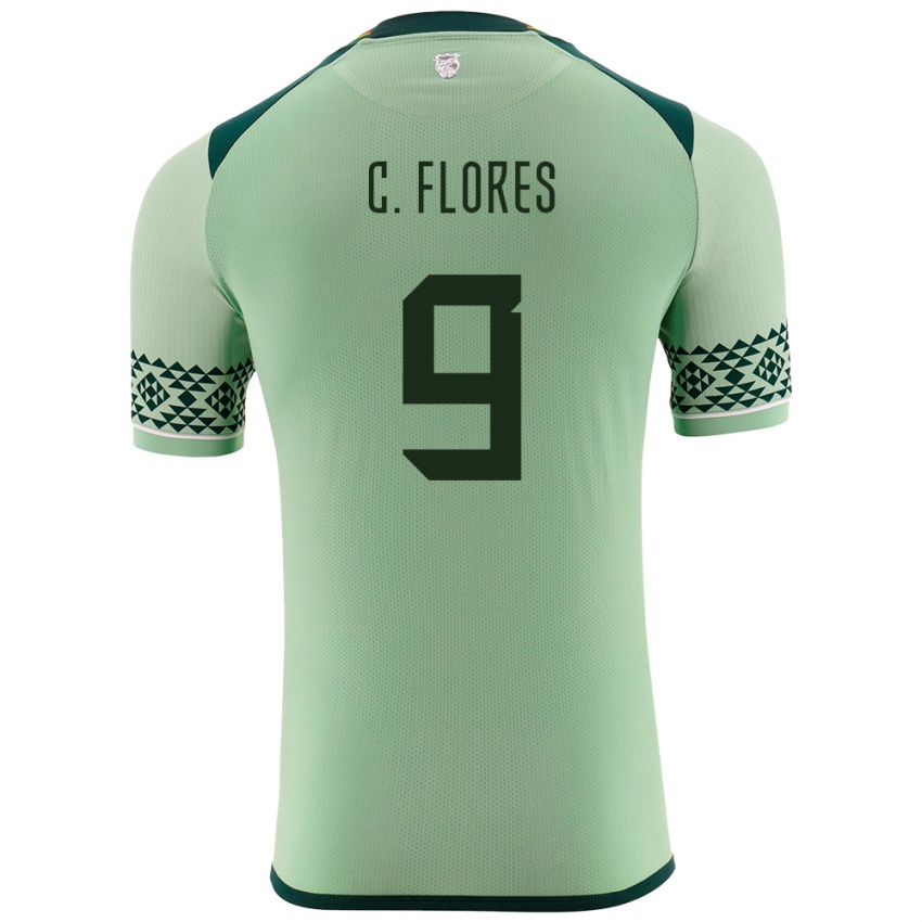 Kinder Bolivien Cesar Flores #9 Hellgrün Heimtrikot Trikot 24-26 T-Shirt