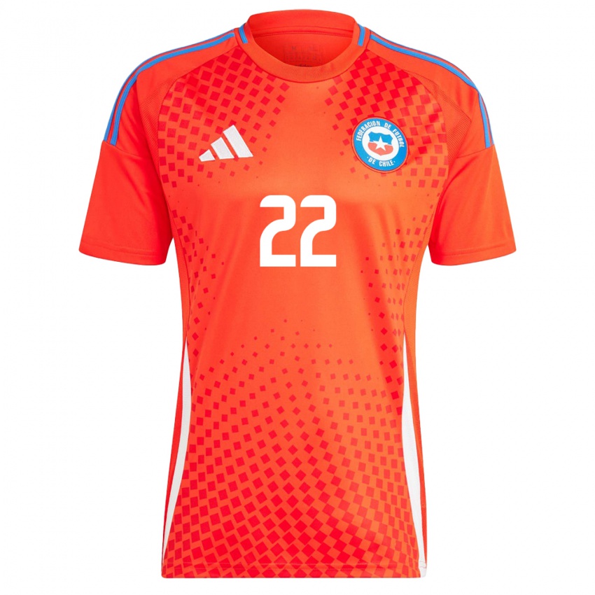 Kinder Chile Agustina Heyermann #22 Rot Heimtrikot Trikot 24-26 T-Shirt