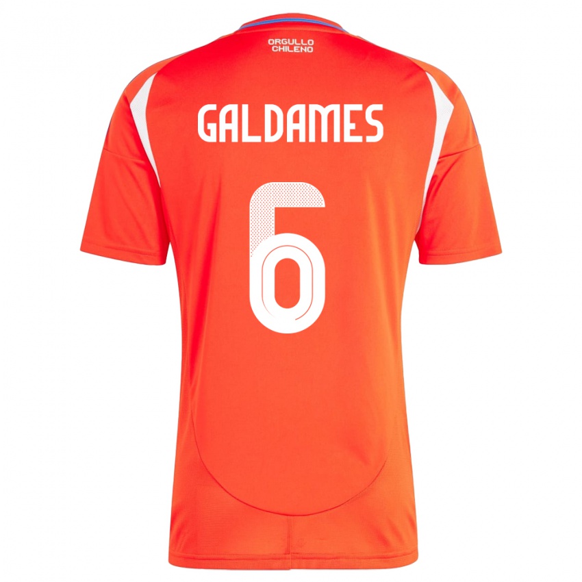 Kinder Chile Thomas Galdames #6 Rot Heimtrikot Trikot 24-26 T-Shirt