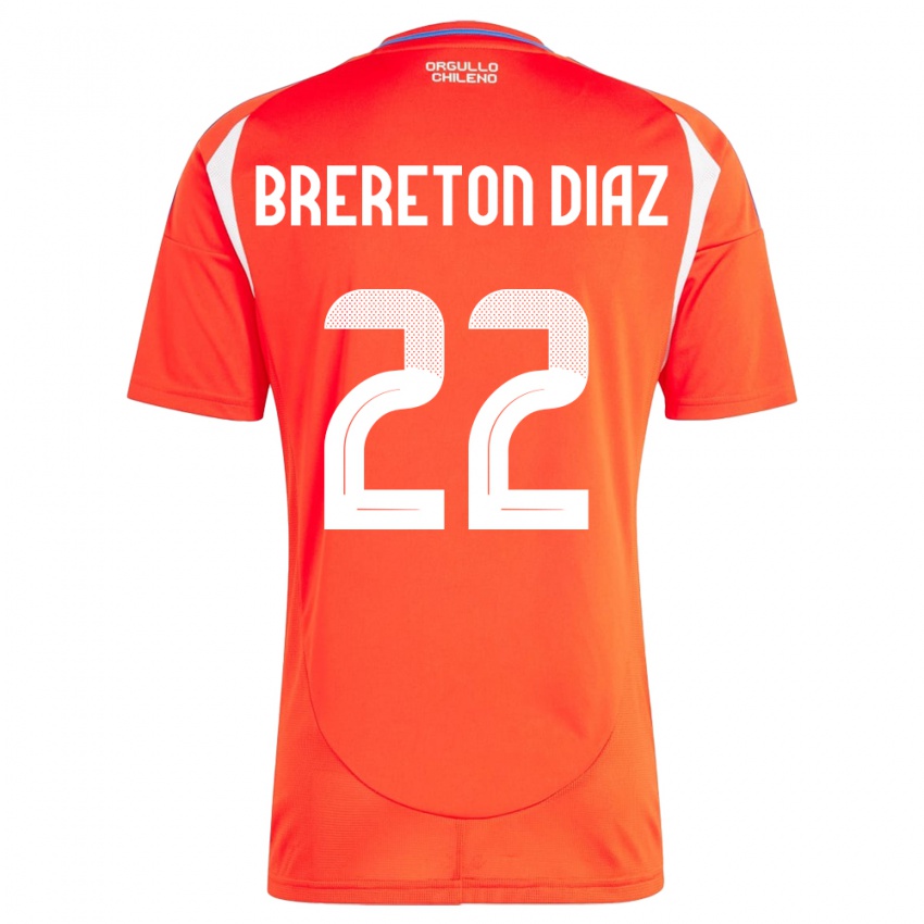 Kinder Chile Ben Brereton Díaz #22 Rot Heimtrikot Trikot 24-26 T-Shirt