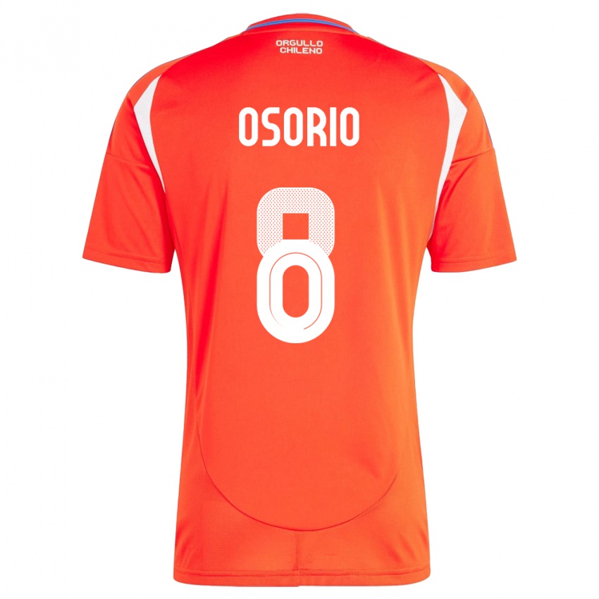 Kinder Chile Darío Osorio #8 Rot Heimtrikot Trikot 24-26 T-Shirt