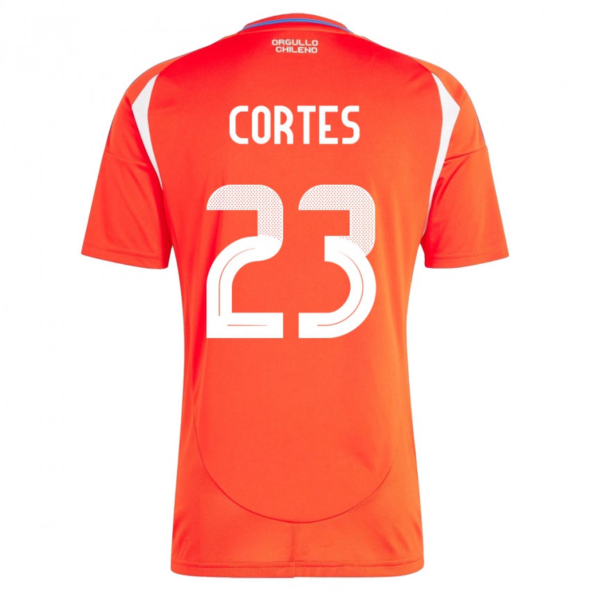 Kinder Chile Brayan Cortés #23 Rot Heimtrikot Trikot 24-26 T-Shirt