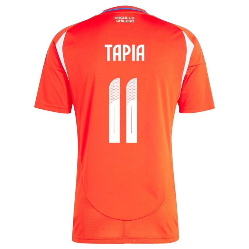 Kinder Chile Gonzalo Tapia #11 Rot Heimtrikot Trikot 24-26 T-Shirt