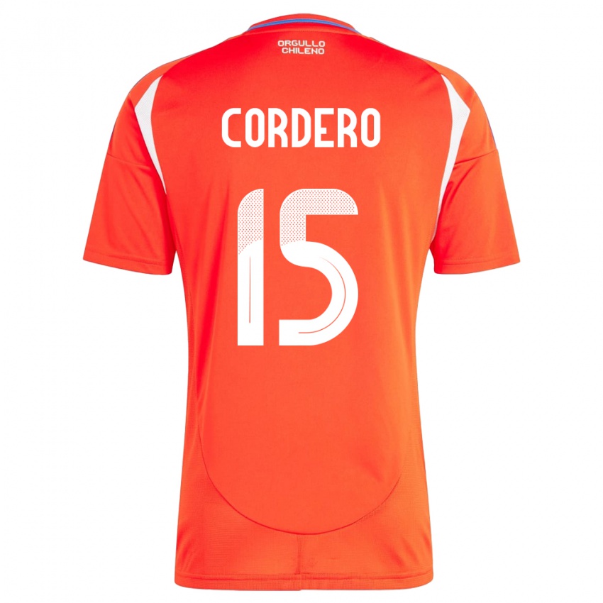 Kinder Chile Renato Cordero #15 Rot Heimtrikot Trikot 24-26 T-Shirt