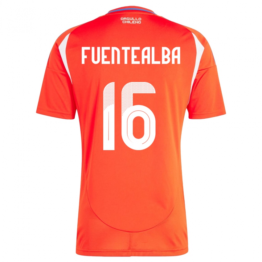 Kinder Chile Jeison Fuentealba #16 Rot Heimtrikot Trikot 24-26 T-Shirt