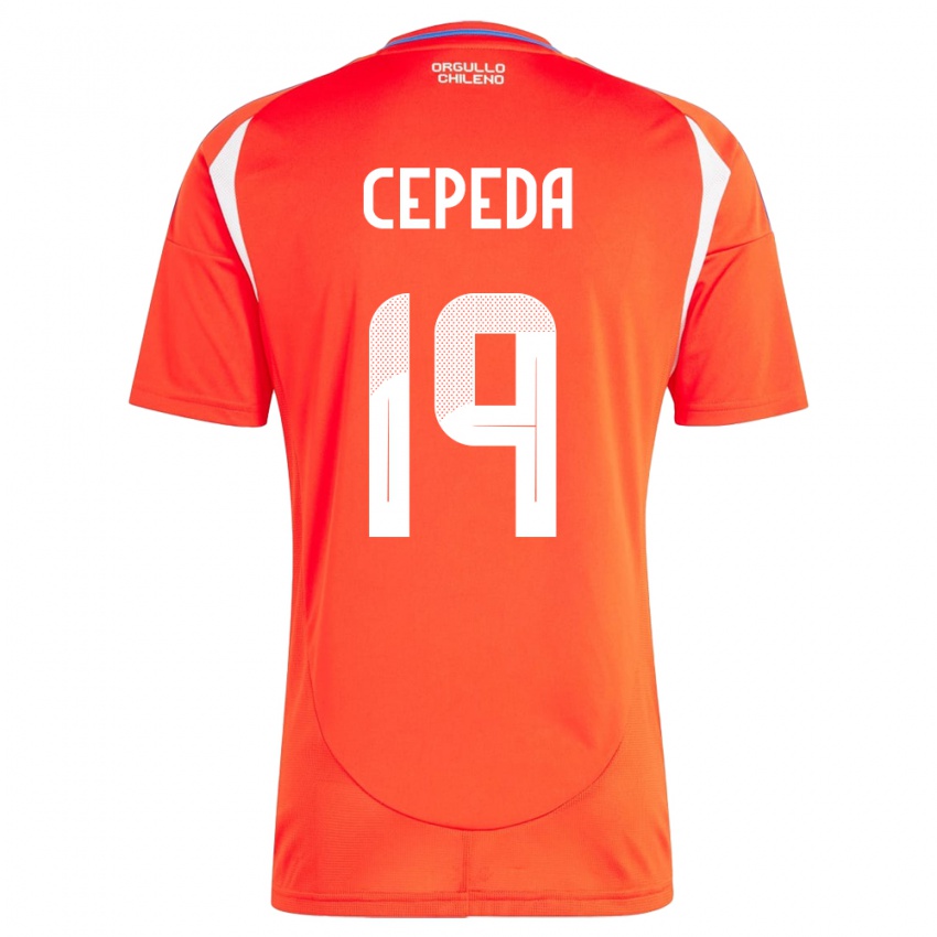 Kinder Chile Lucas Cepeda #19 Rot Heimtrikot Trikot 24-26 T-Shirt