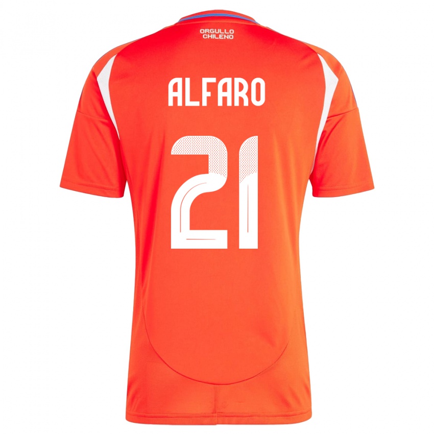 Kinder Chile Julián Alfaro #21 Rot Heimtrikot Trikot 24-26 T-Shirt