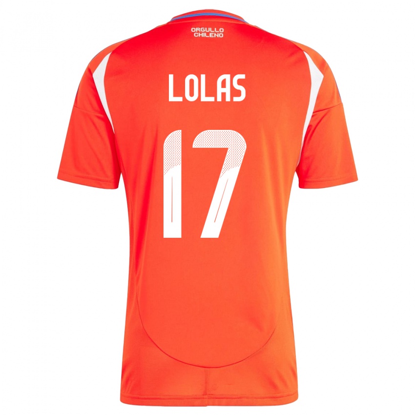 Kinder Chile Manuel Lolas #17 Rot Heimtrikot Trikot 24-26 T-Shirt