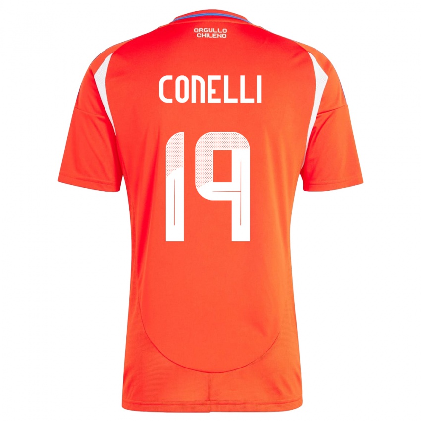 Kinder Chile Vicente Conelli #19 Rot Heimtrikot Trikot 24-26 T-Shirt