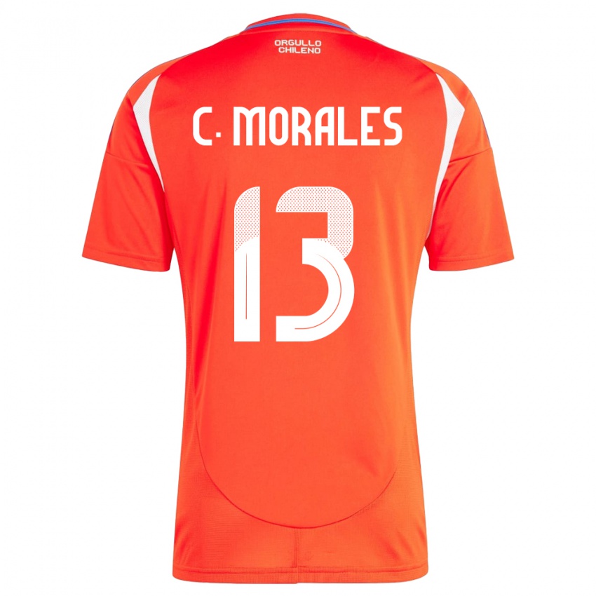 Kinder Chile Cristián Morales #13 Rot Heimtrikot Trikot 24-26 T-Shirt