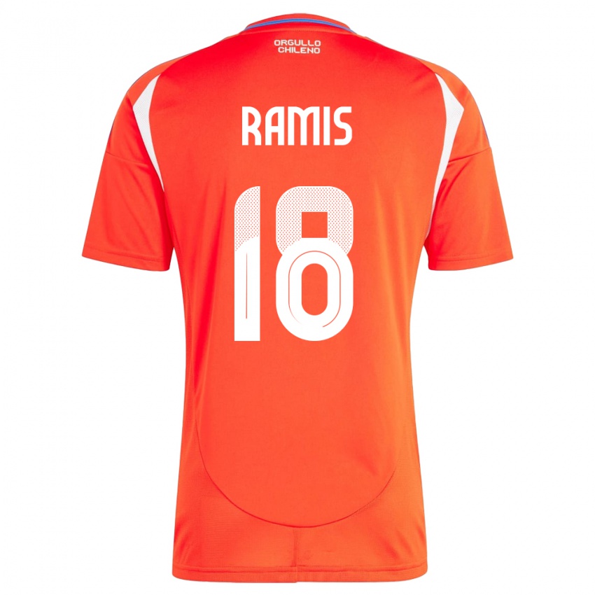 Kinder Chile Oliver Ramis #18 Rot Heimtrikot Trikot 24-26 T-Shirt