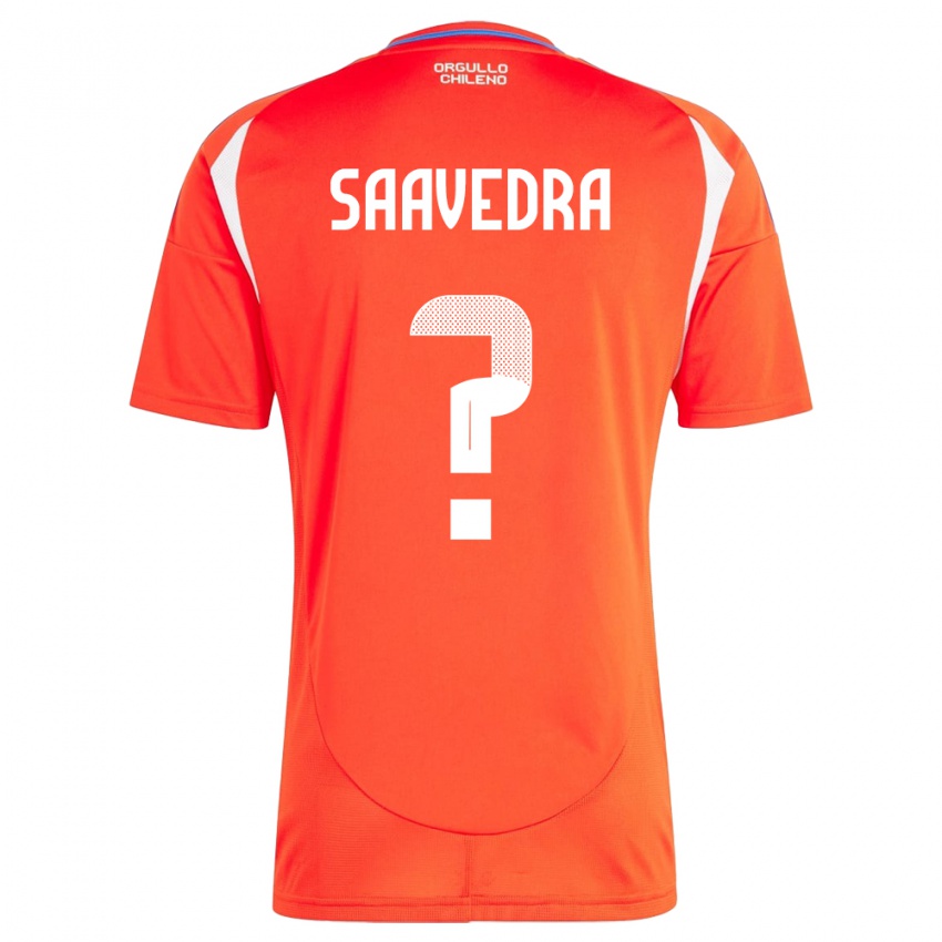 Kinder Chile Danilo Saavedra #0 Rot Heimtrikot Trikot 24-26 T-Shirt