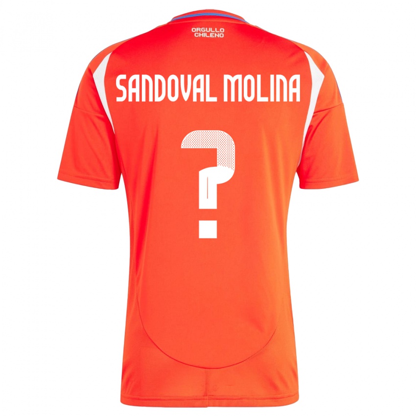 Kinder Chile Mario Sandoval Molina #0 Rot Heimtrikot Trikot 24-26 T-Shirt