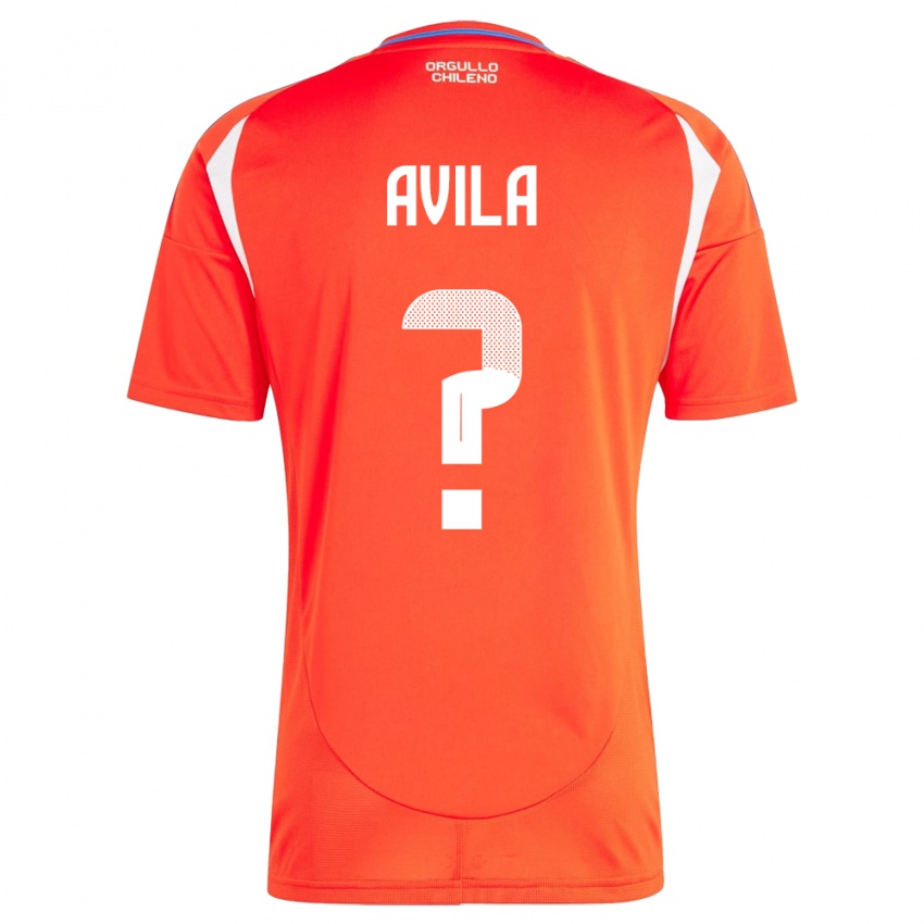 Kinder Chile Gustavo Ávila #0 Rot Heimtrikot Trikot 24-26 T-Shirt