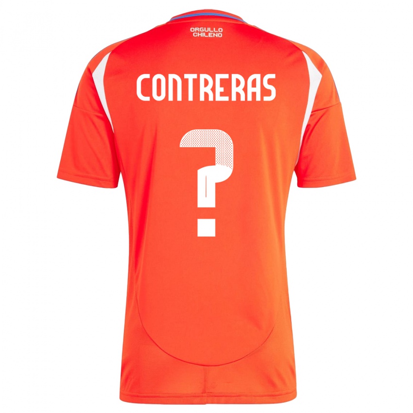 Kinder Chile Mathías Contreras #0 Rot Heimtrikot Trikot 24-26 T-Shirt