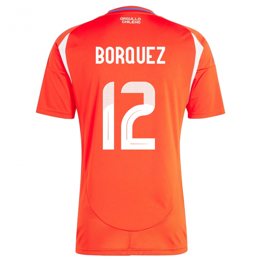 Kinder Chile Gabriela Bórquez #12 Rot Heimtrikot Trikot 24-26 T-Shirt