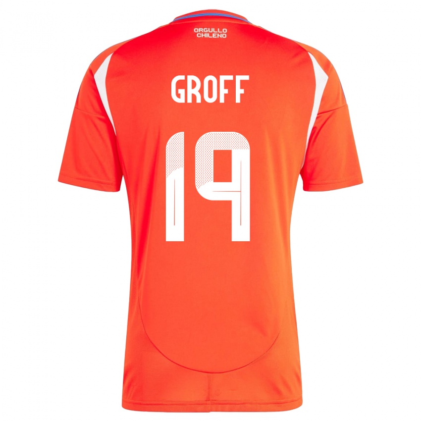 Kinder Chile Llanka Groff #19 Rot Heimtrikot Trikot 24-26 T-Shirt