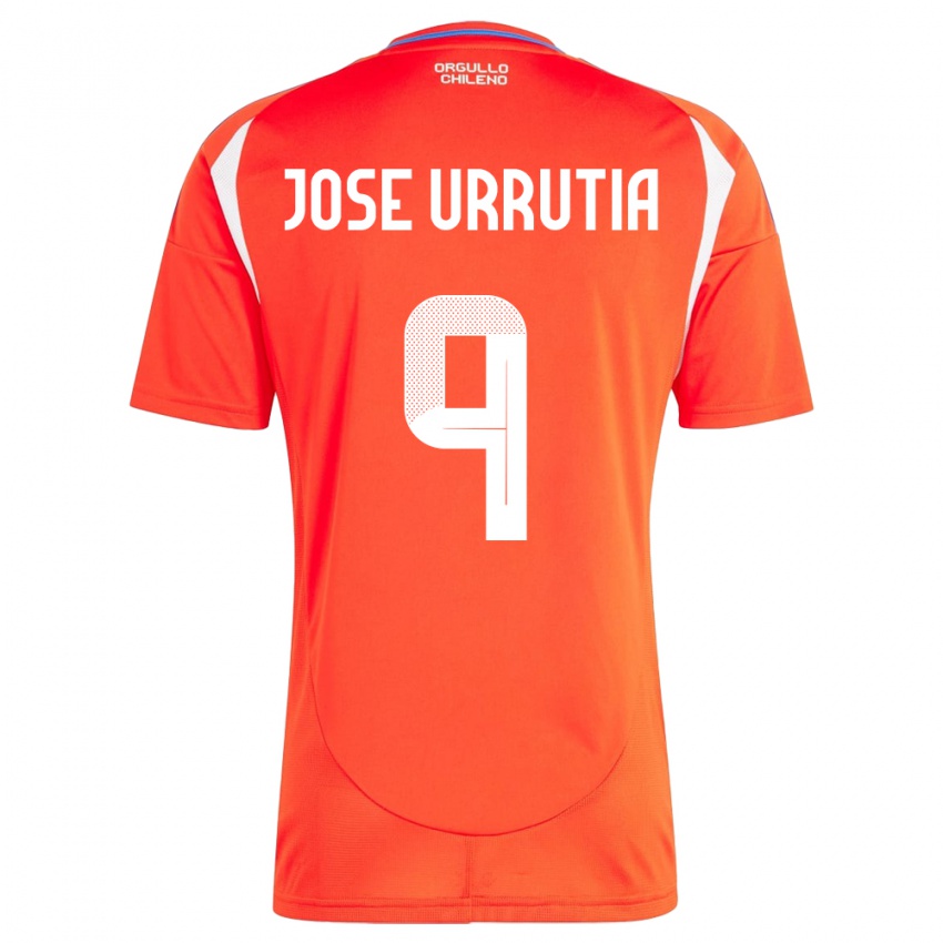 Kinder Chile María José Urrutia #9 Rot Heimtrikot Trikot 24-26 T-Shirt