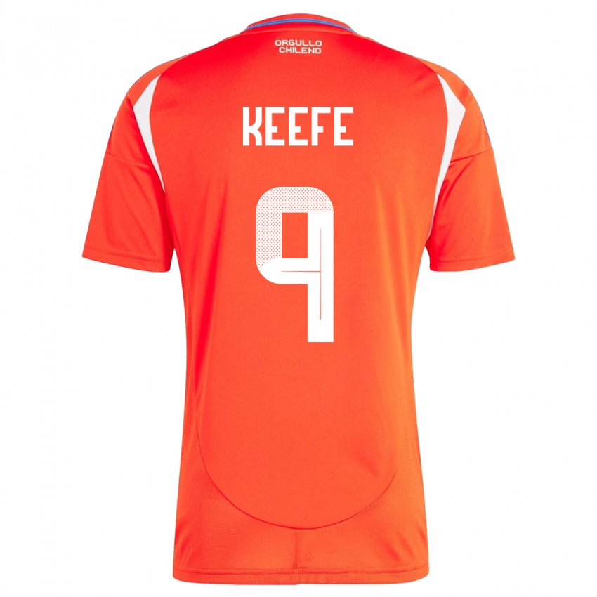 Kinder Chile Sonya Keefe #9 Rot Heimtrikot Trikot 24-26 T-Shirt