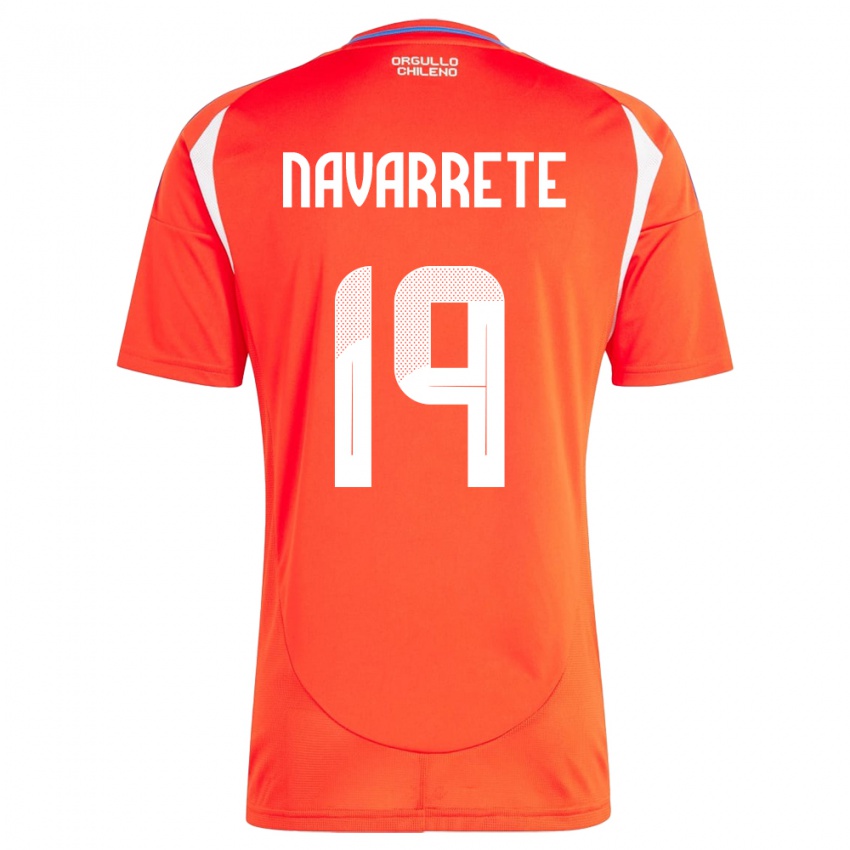 Kinder Chile Valentina Navarrete #19 Rot Heimtrikot Trikot 24-26 T-Shirt
