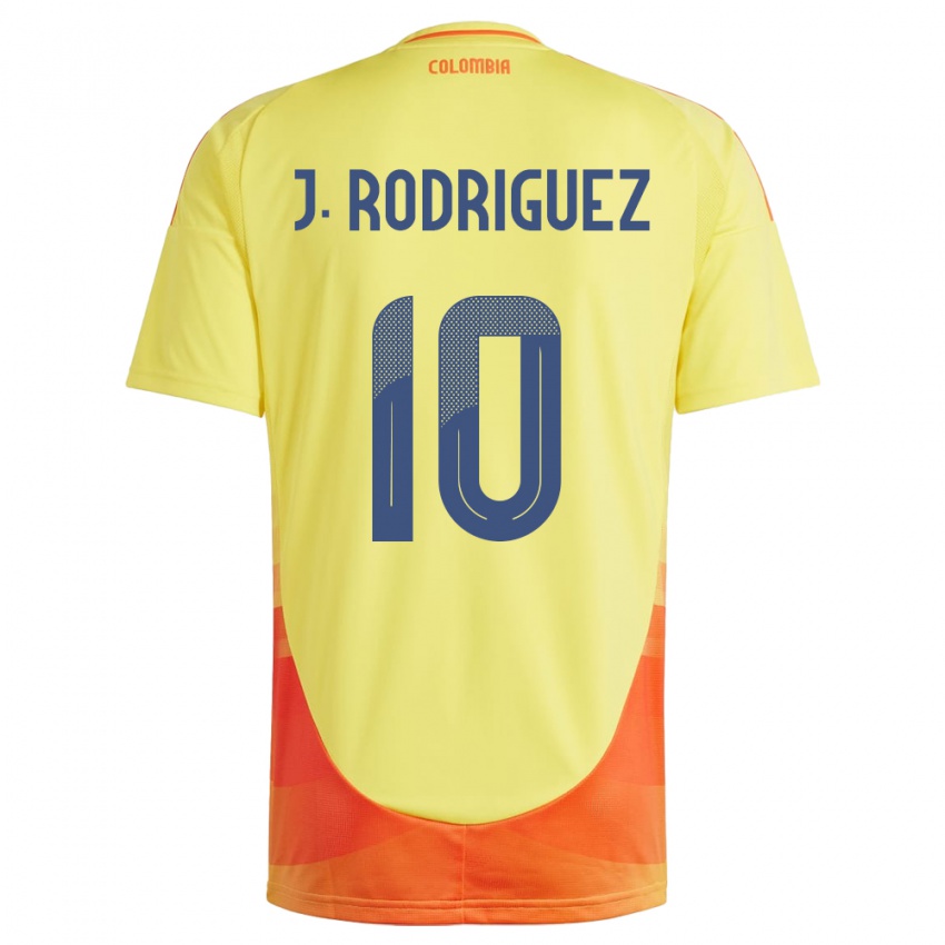 Kinder Kolumbien James Rodríguez #10 Gelb Heimtrikot Trikot 24-26 T-Shirt