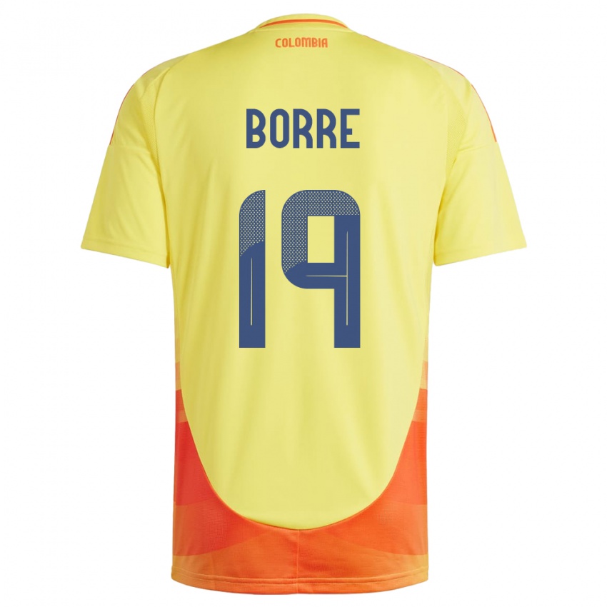 Kinder Kolumbien Rafael Borré #19 Gelb Heimtrikot Trikot 24-26 T-Shirt