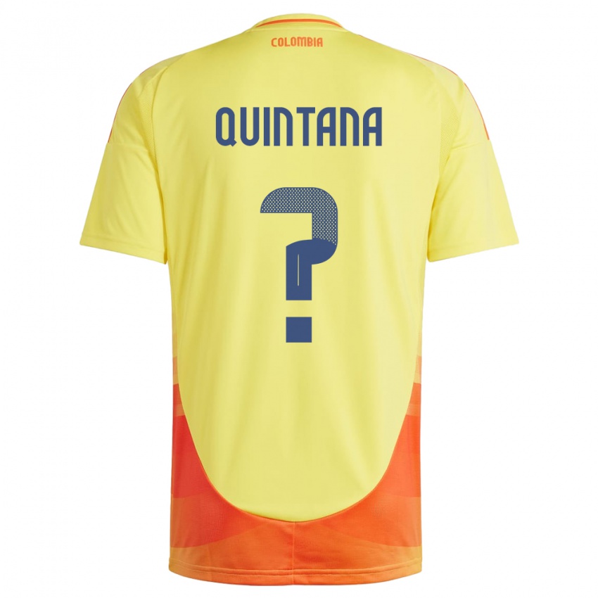 Kinder Kolumbien Juan Quintana #0 Gelb Heimtrikot Trikot 24-26 T-Shirt