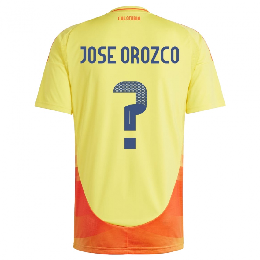 Kinder Kolumbien Juan José Orozco #0 Gelb Heimtrikot Trikot 24-26 T-Shirt