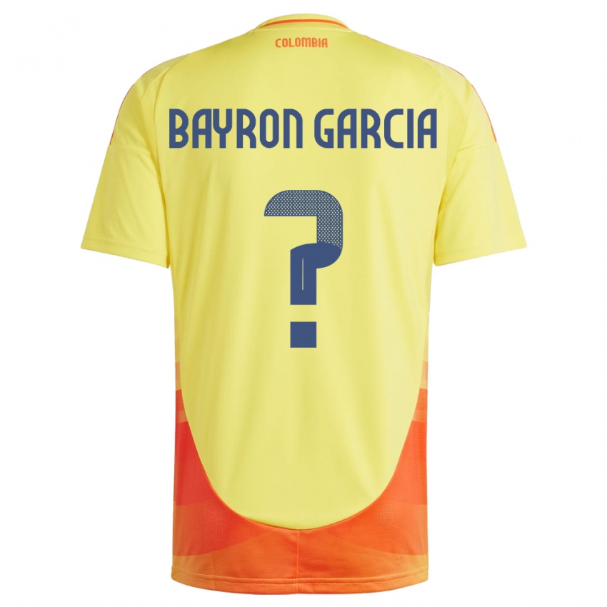 Kinder Kolumbien Bayron García #0 Gelb Heimtrikot Trikot 24-26 T-Shirt